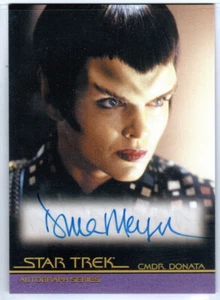 THE QUOTABLE STAR TREK MOVIES A104 DINA MEYER COMMANDER DONATA NEMESIS AUTOGRAPH - Picture 1 of 2