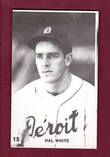 World War 2 Guam: #15 HAL WHITE, Detroit Tigers (1975 TCMA) postcard size card C