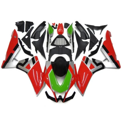 Green Silver Fairings Kit For Aprilia RSV4 1000 2010-2015 11 12 13 ABS Bodywork — 第 1/4 张图片