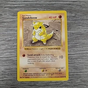 Sandshrew 62/102 Shadowless Base Set WOTC Pokemon TCG - LP - Picture 1 of 2