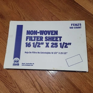 Royal Non-Woven Filter Sheets, 16.5" x 25.5", Package of 100 - Picture 1 of 7