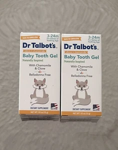 Lot Of 2 Dr. Talbot's Baby Tooth Gel Naturally Inspired Glove+Chamomile Exp10/26 - Picture 1 of 5