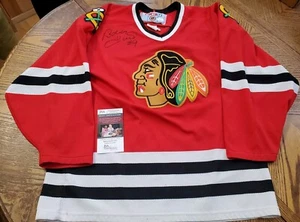 NICE Autographed Chicago Blackhawks Bobby Hull NHL CCM Jersey JSA COA Blank Back - Picture 1 of 5