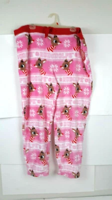 Pantalones de salón Rudolf Red Nariz Reno Super Visón Jogger Rosa Rojo 3X 22W 24W Nuevos con etiquetas Foto 1 de 4