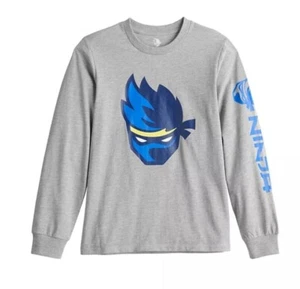 Ninja Graphic Long Sleeve Tee, Boy's, Size: Small, Color Grey. NWT. - Picture 1 of 2