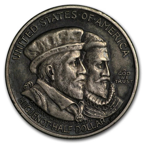 1924 Huguenot-Walloon Tercentenary Half XF - SKU#19886 Cover