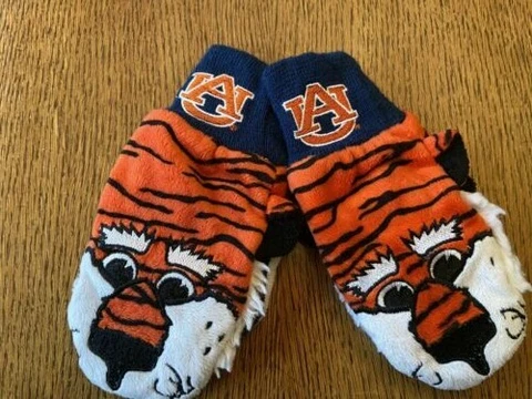 NCAA Auburn Tigers Kids Mascot Mittens Size Small - Free Shipping Cover