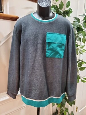 Alfani Hombres S Gris Algodón Manga Larga Cuello Redondo Pullover Elastizado Sudadera XL Foto 1 de 4