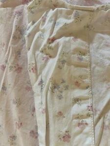 Simply Shabby Chic Sheet Set Twin Pink Candy Floral Cotton  1 Fitted 3 Flat - Picture 1 of 6