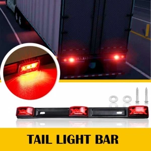 3 Stainless Light Red LED ID Bar Light Truck Boat Trailer Marker Clearance Light - Picture 1 of 12