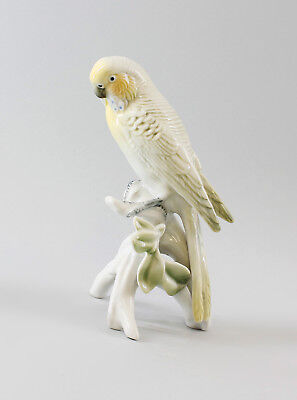 9997711 porcelain figure buddy parakeet white yellow bird Ens H17 cm>