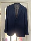 M&S Linen Pure New WoolJacket Mens 42" Navy Blue Sartorial Tailored Blazer