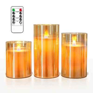 Flameless Led Candles Flickering with Timer, Festival Wedding Home Party Decor - Picture 1 of 14