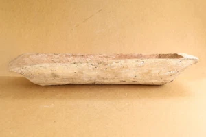 Vintage Dough Bowl Antique Planter Wood Bowl Plate Kneading Trough Early 20th. - Picture 1 of 14