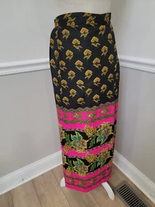 VTG 60's Wrap Skirt"New Issues"a Division Jonathan Logan Maxi Skirt/Psychedelic - Picture 1 of 8
