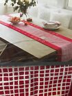 Advent Calander Table Runner Red 14X72 Red White Checks New Christmas Tablecloth