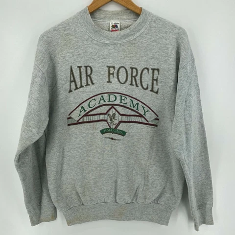 Fruit of The Loom Sweatshirt Men's L Gray Air Force Academy Falcons Vtg 90's USA Cover