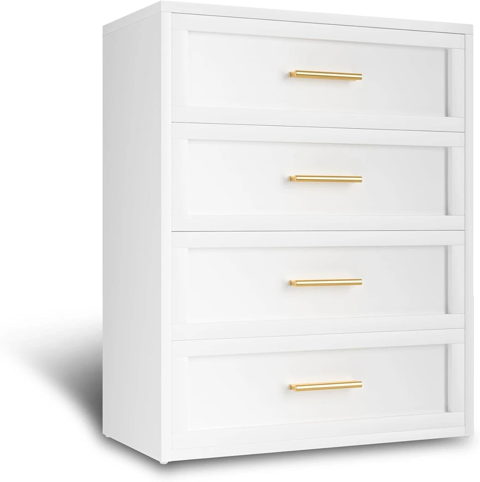 Cofar Modern White Metal Large 4-Drawer Dresser,Chest of Drawers for Home,Office - Image 1 of 1