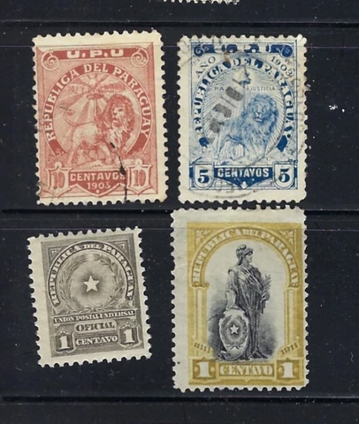 Paraguay:  1906 Lot of Early Stamps FINE USED/NEW 22513 Cover