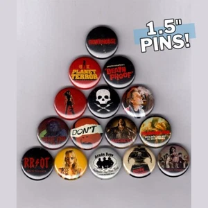 Grindhouse 1,5" PINS/KNÖPFE (Todessicher Planet Terror Tarantino Posterdruck - Bild 1 von 2