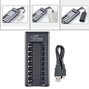 Intelligent 8 Slot 1.2V Ni-CD AA/AAA Battery USB Charger Durable Easy Carry - Picture 1 of 7