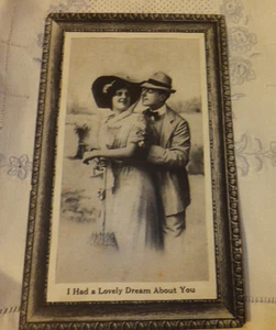 Antique postcard sweetheart I had dream about you blank 1cnt stamp series 736 BW - Picture 1 of 11