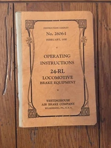 N.2606-1 Istruzioni Operative 24-RL Locomotore Freno Attrezzatura 1950 Vintage - Foto 1 di 4