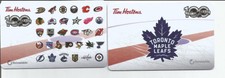 2 Tim Hortons NHL & Toronto Maple Leafs 100 $0 Value Collectible Gift Cards