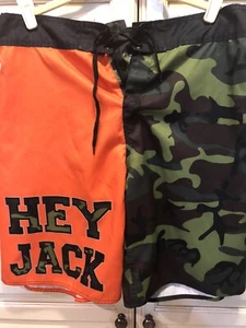 Duck Dynasty Boardshorts Badehose Gr. 36 Hey Jack Camouflage 1 Tasche Spitze Bindeband Taille - Bild 1 von 7