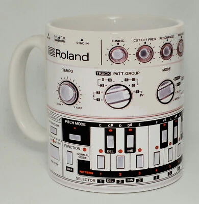 Roland TB-303 Bass Line Mug Can Personalise Synth Synthesizer Musician Gift - Image 1 of 3