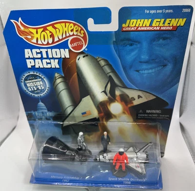 1998 Hot Wheels John Glenn Action Pack Space Shuttle Discovery & Mercury 7 NOS - Image 1 of 4