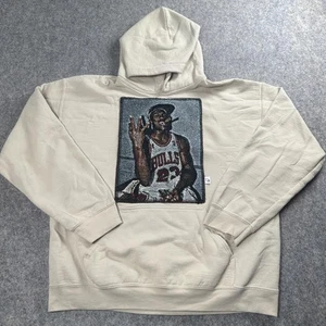 Chicago Bulls Sudadera con Capucha Para Hombres Grande NBA Baloncesto Michael Jordan Cigar Patch 23 EE. UU. - Imagen 1 de 8