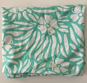 PB Teen Standard Pillowcase Aqua White Tropical Flowers Floral - Picture 1 of 5