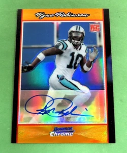 2007 Bowman Chrome RYNE ROBINSON #BC106 RC Rookie AUTO ORANGE REFRACTOR # 01/25 - Picture 1 of 5