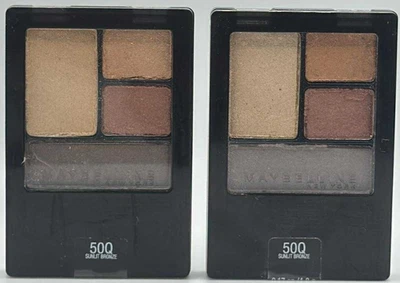 2PK Maybelline Expert Wear Eyeshadow Set ~ 50Q Sunlit Bronze ~ 0.17 OZ EACH - Image 1 of 2