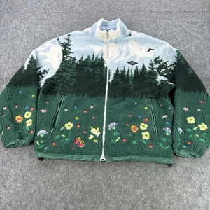 Kith Sherpa Fleecejacke Herren Medium Pinehurst Landscape Full Zip Forest Larimar - Bild 1 von 11