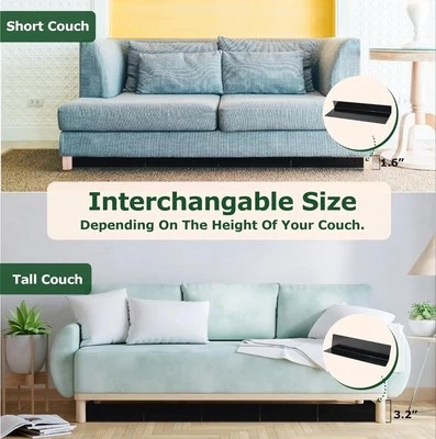 Bloqueador debajo del sofá 8 piezas 16"x3,2" protector de juguete transparente debajo de la cama tapón Foto 1 de 4