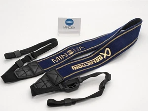 [MINT] Minolta α alpha selection 4.5cm Wide Strap Gold & Blue Cotton from Japan - Picture 1 of 13