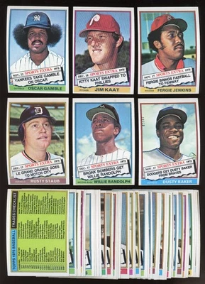 Juego negociado casi completo de béisbol Topps 1976 ~ 43/44 ~ Jenkins Randolph Kaat ~ Foto 1 de 2