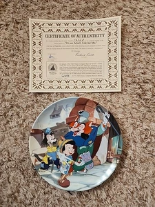 Plato De Colección Años 90 Walt Disney Edwin Knowles Pinocho It's an Actor's Life For Me - Imagen 1 de 6