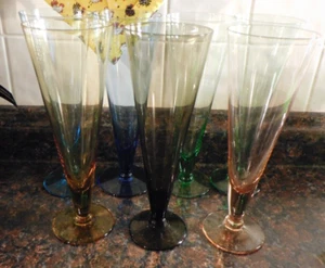 ~S/7 8.5" Gafas Pilsner Lt/Dk Azul Lt/Dk Verde Ámbar Rosa Ahumado - Imagen 1 de 14