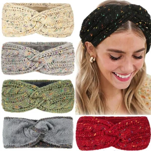 Women Ladies Winter Twist Knit Knitted Warm Soft Rib Headband Headwrap Ear Band⇘ - Picture 1 of 31