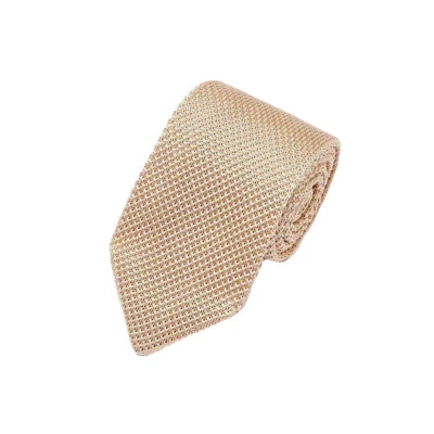 Corbata de punto liso de ganchillo de 7 cm para hombres boda fiesta negocios corbata de flecha formal Foto 1 de 2