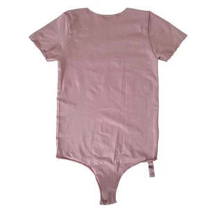 SKIMS Womens Essential T-Shirt Bodysuit S M Raw Hem - Picture 1 of 6