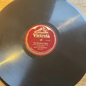 1922 CLASSICAL IGNACE JAN PADEREWSKI piano solo 78 rpm VICTROLA 74777 Chopin - Picture 1 of 3