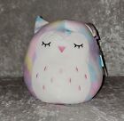 2021 Kellytoy Squishmallows 8" Lesedi the Owl Pastel Color Paintbrush Plush NWT 