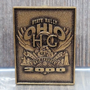 Harley Davidson Owners Group Ohio State 2000 Motorcycle Rally Jacket Pin HOG - Picture 1 of 4
