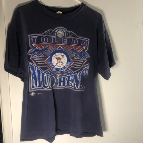 Vintage Toledo Mud Hens Shirt Adult XL Minor League Baseball Mens 90’s 1995 Cover