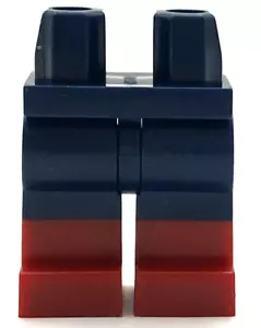 Lego Nuevo Piernas Azul Oscuro Botas Rojo Oscuro Minifigura Pantalones Pieza - Imagen 1 de 1
