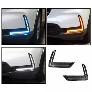 Front Fog Lamp Cover With DRL For Honda CR-V CRV 23-24 LED Daytime Running Light - Picture 1 of 7